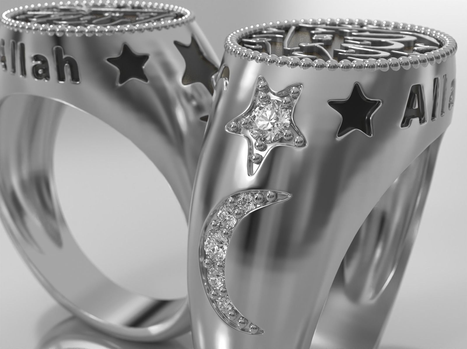 Allah Ring Free 3D print model_9