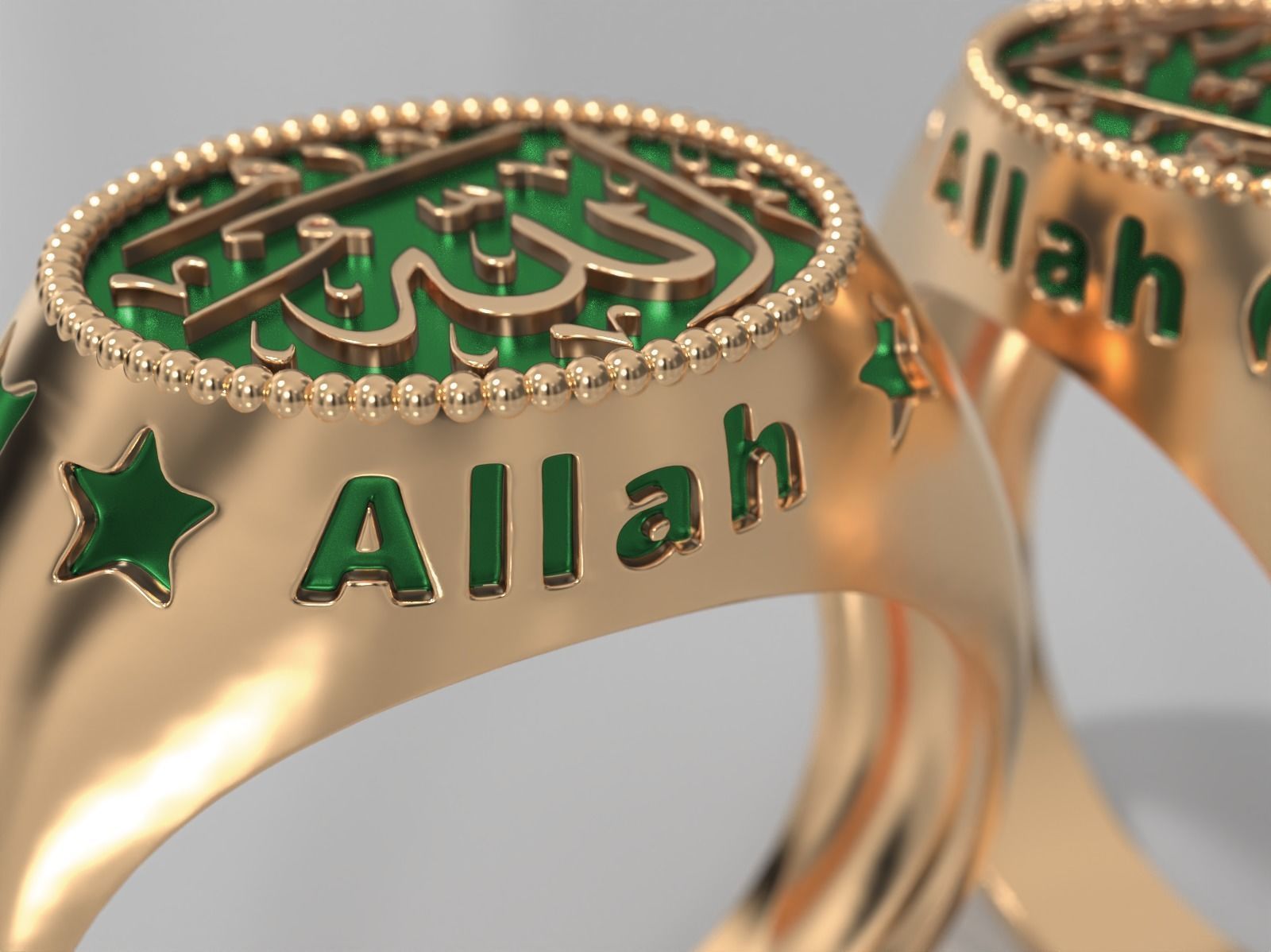 Allah Ring Free 3D print model_5