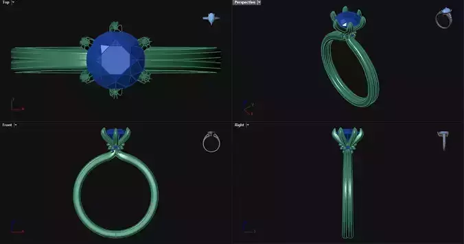 6 Prong Engagement Ring 