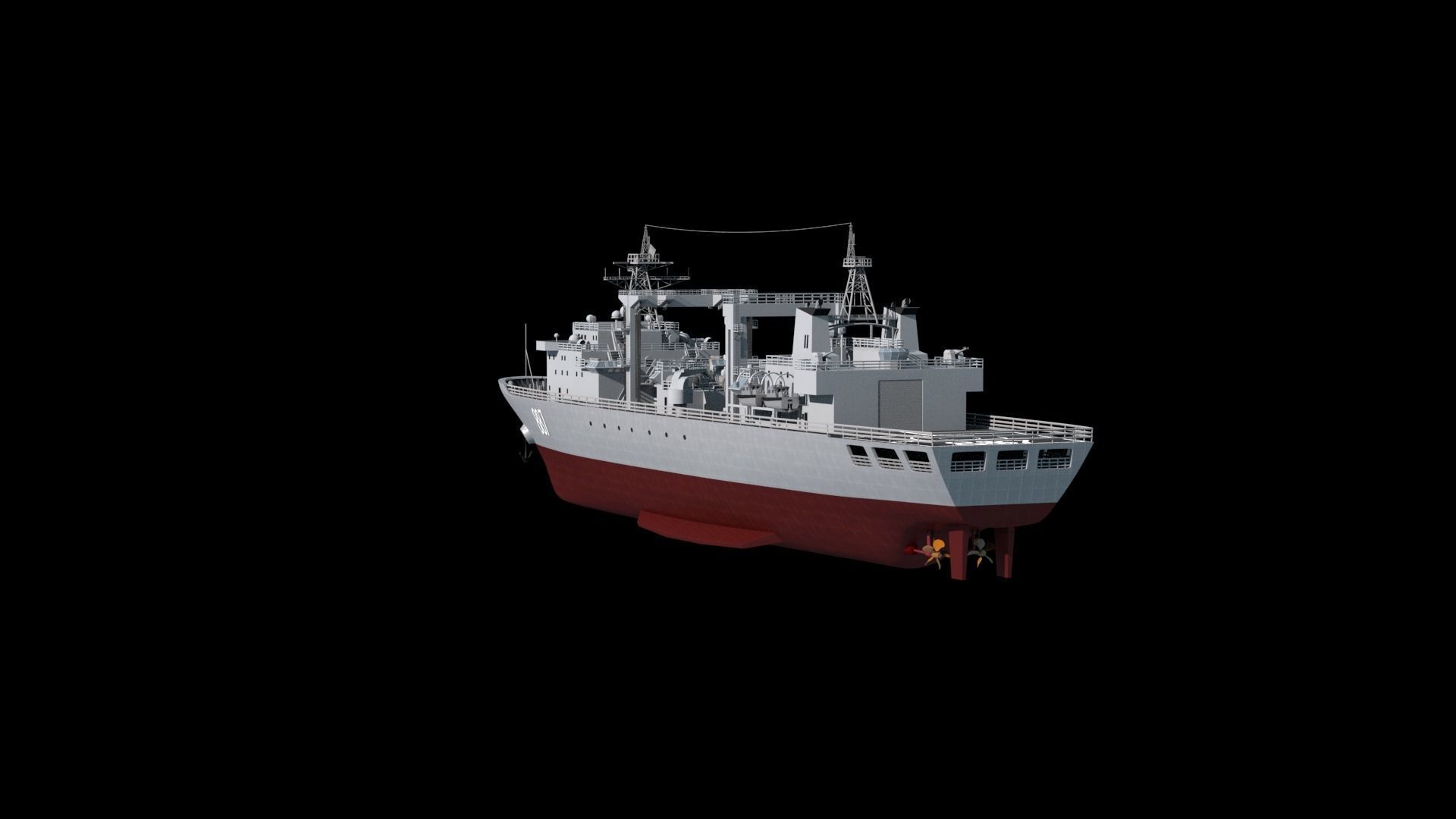 886 Qiandaohu Type 903 Comprehensive Supply Ship Chinese People  3D model_30