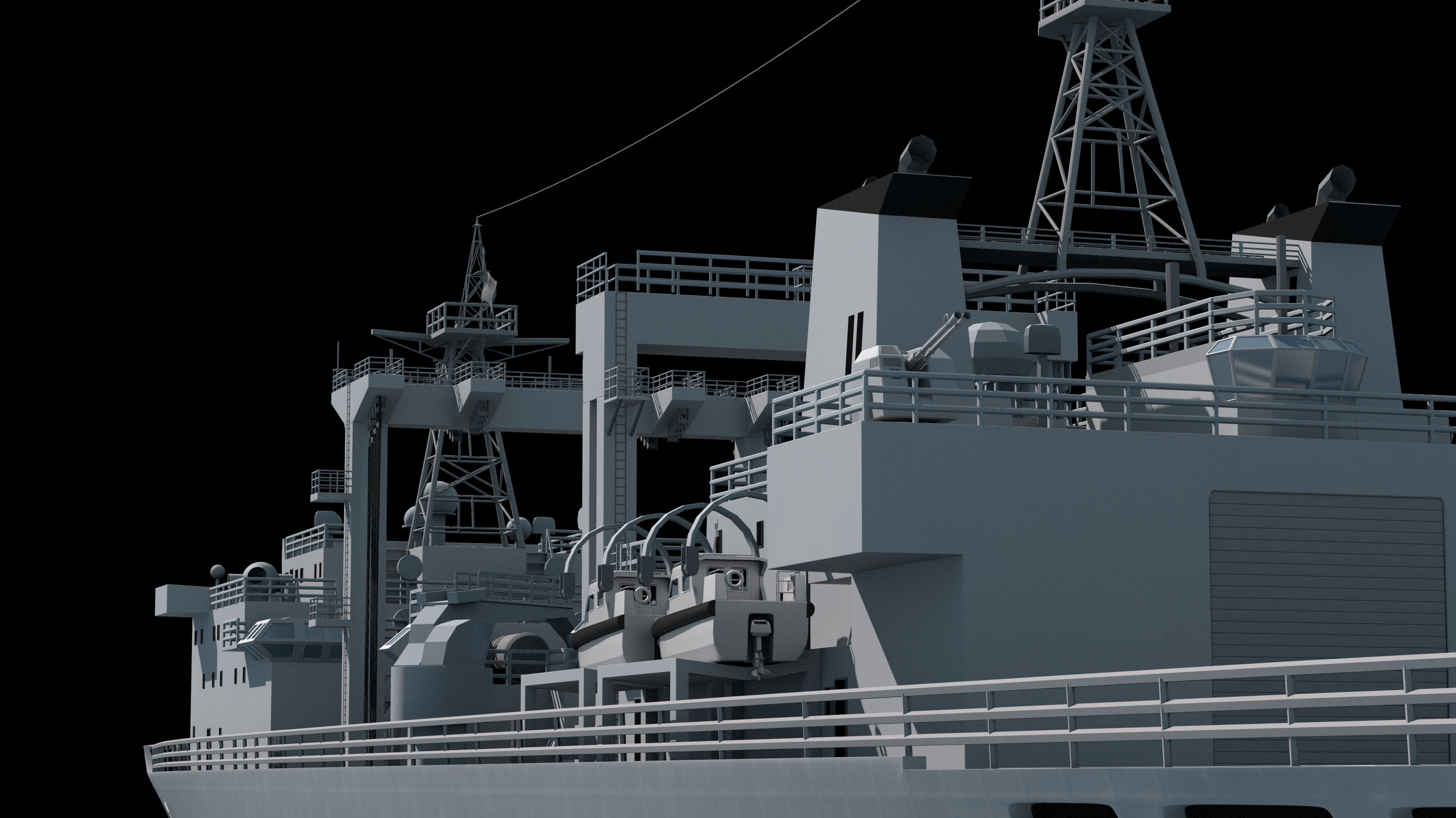 886 Qiandaohu Type 903 Comprehensive Supply Ship Chinese People  3D model_16