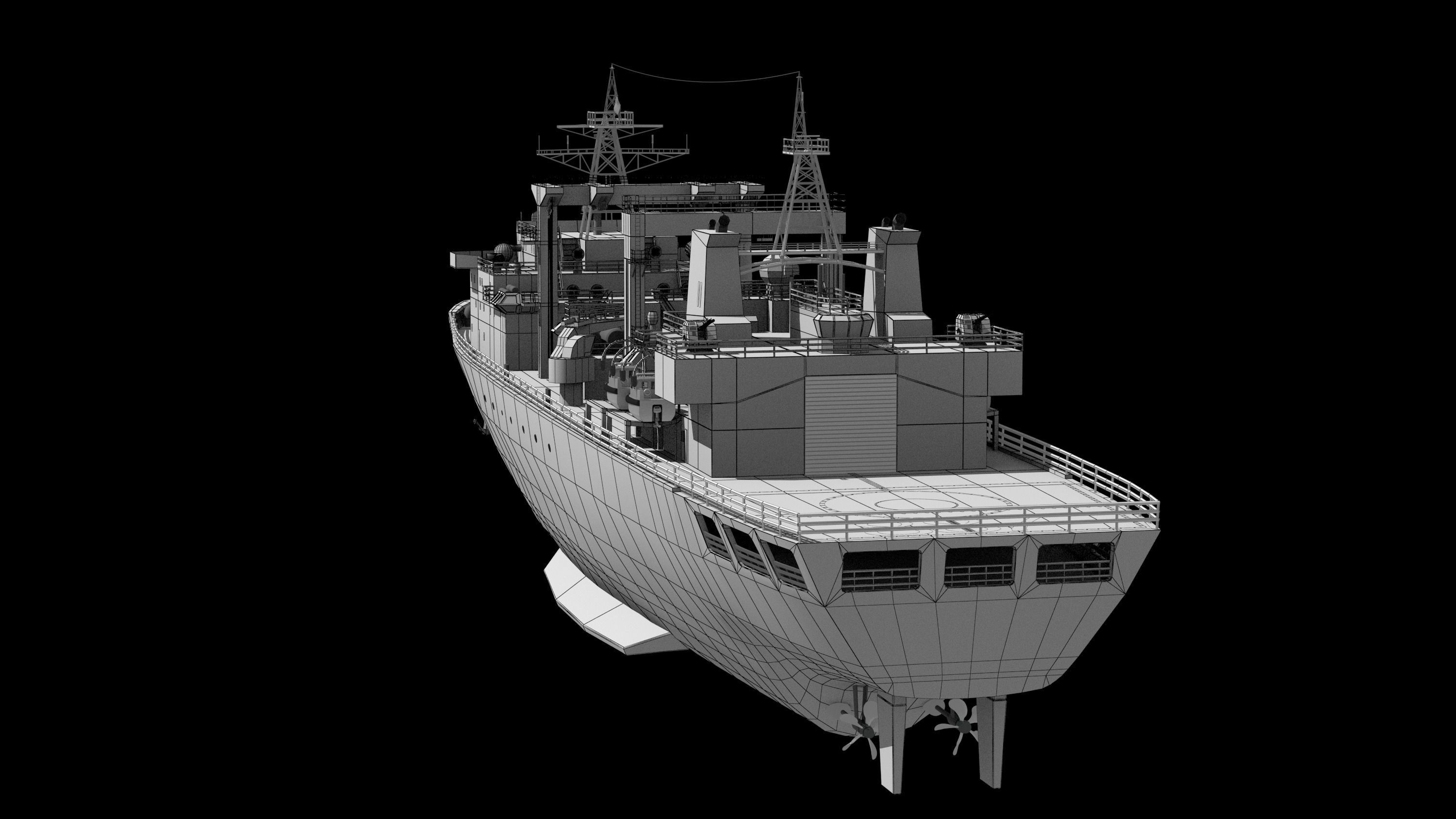 886 Qiandaohu Type 903 Comprehensive Supply Ship Chinese People  3D model_21