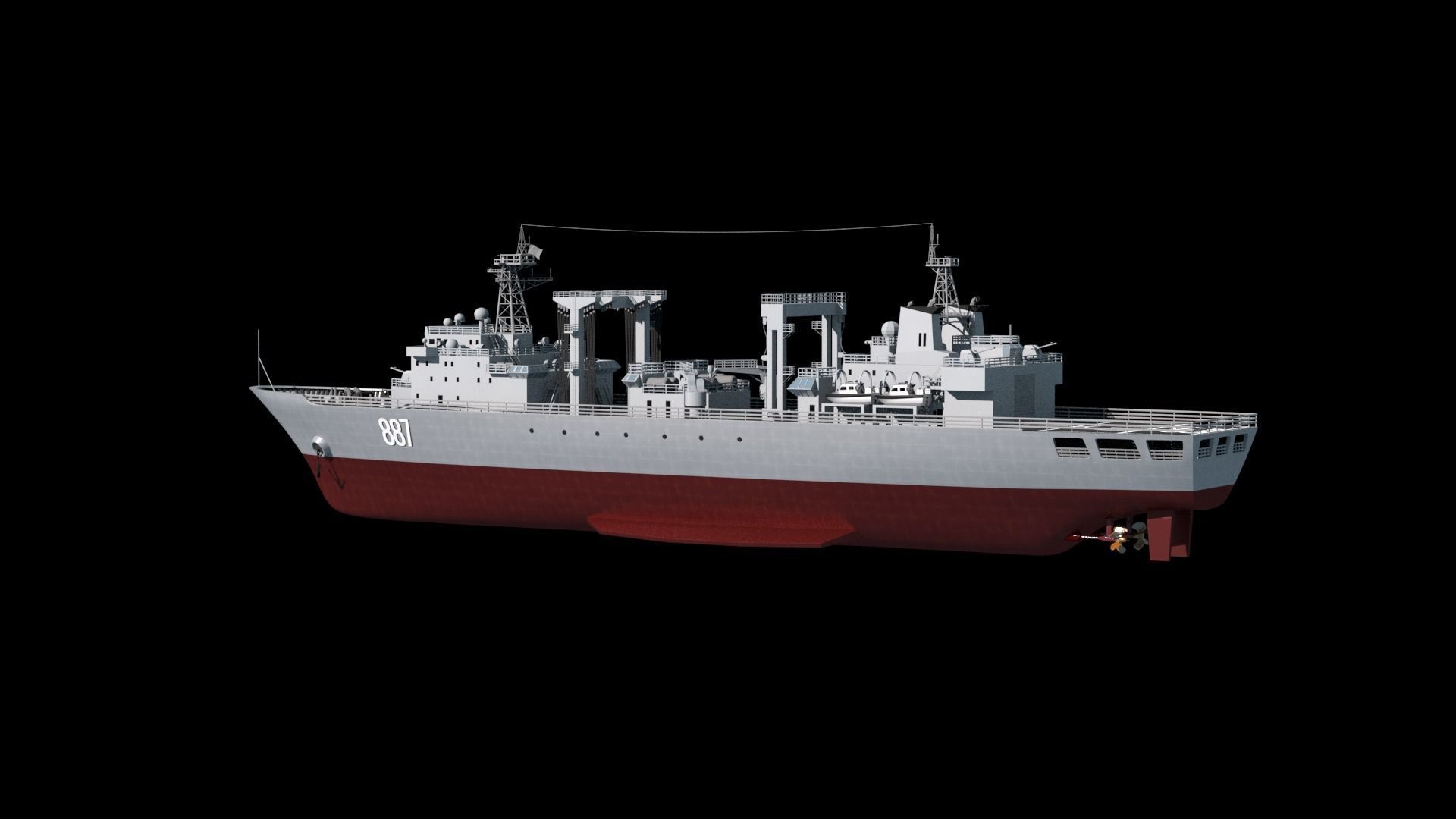 886 Qiandaohu Type 903 Comprehensive Supply Ship Chinese People  3D model_31