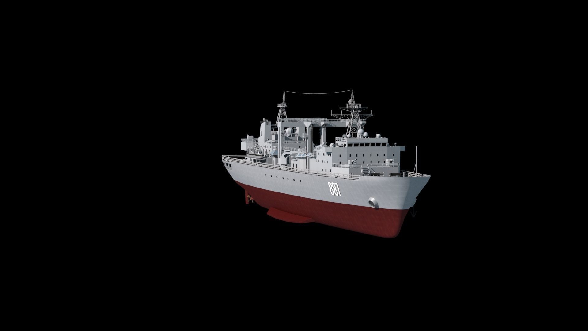 886 Qiandaohu Type 903 Comprehensive Supply Ship Chinese People  3D model_34