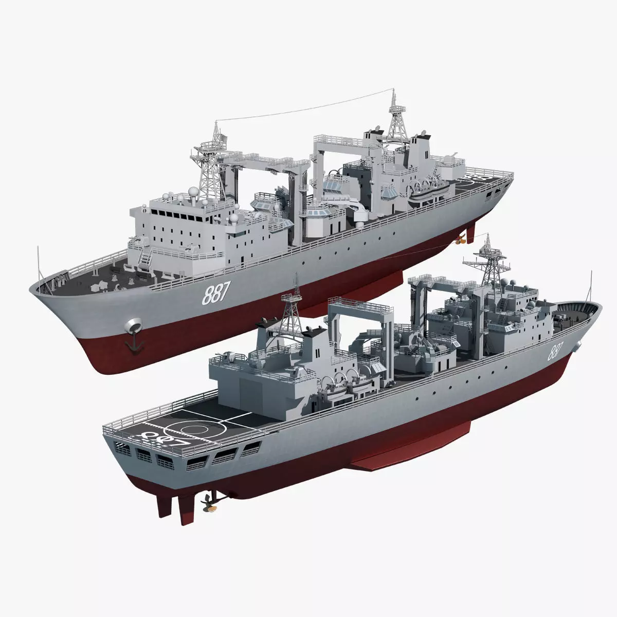 886 Qiandaohu Type 903 Comprehensive Supply Ship Chinese People  3D model_0