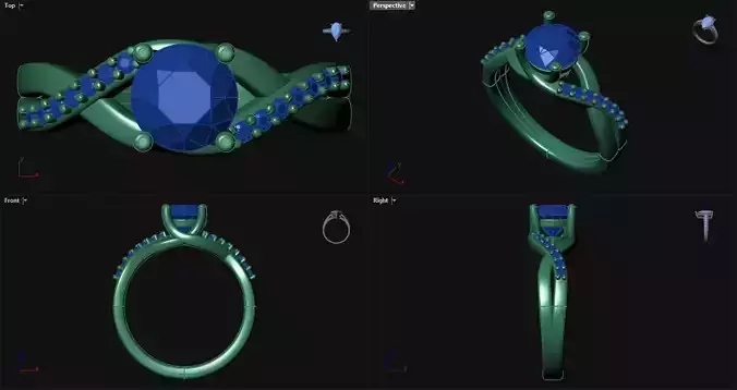 Entwined Engagement Ring