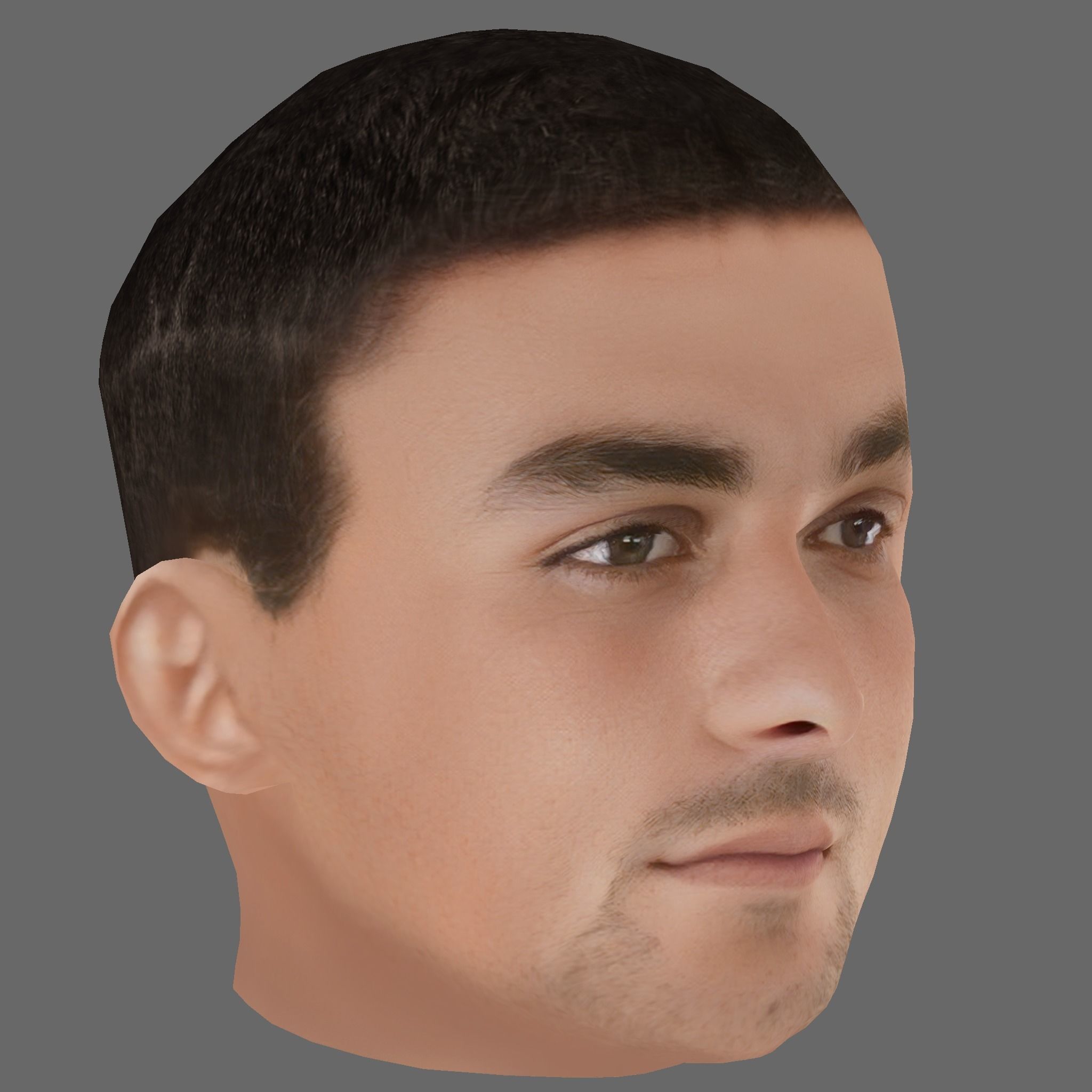 Ferran Torres Head - Low poly head for game Low-poly Low-poly 3D model_6