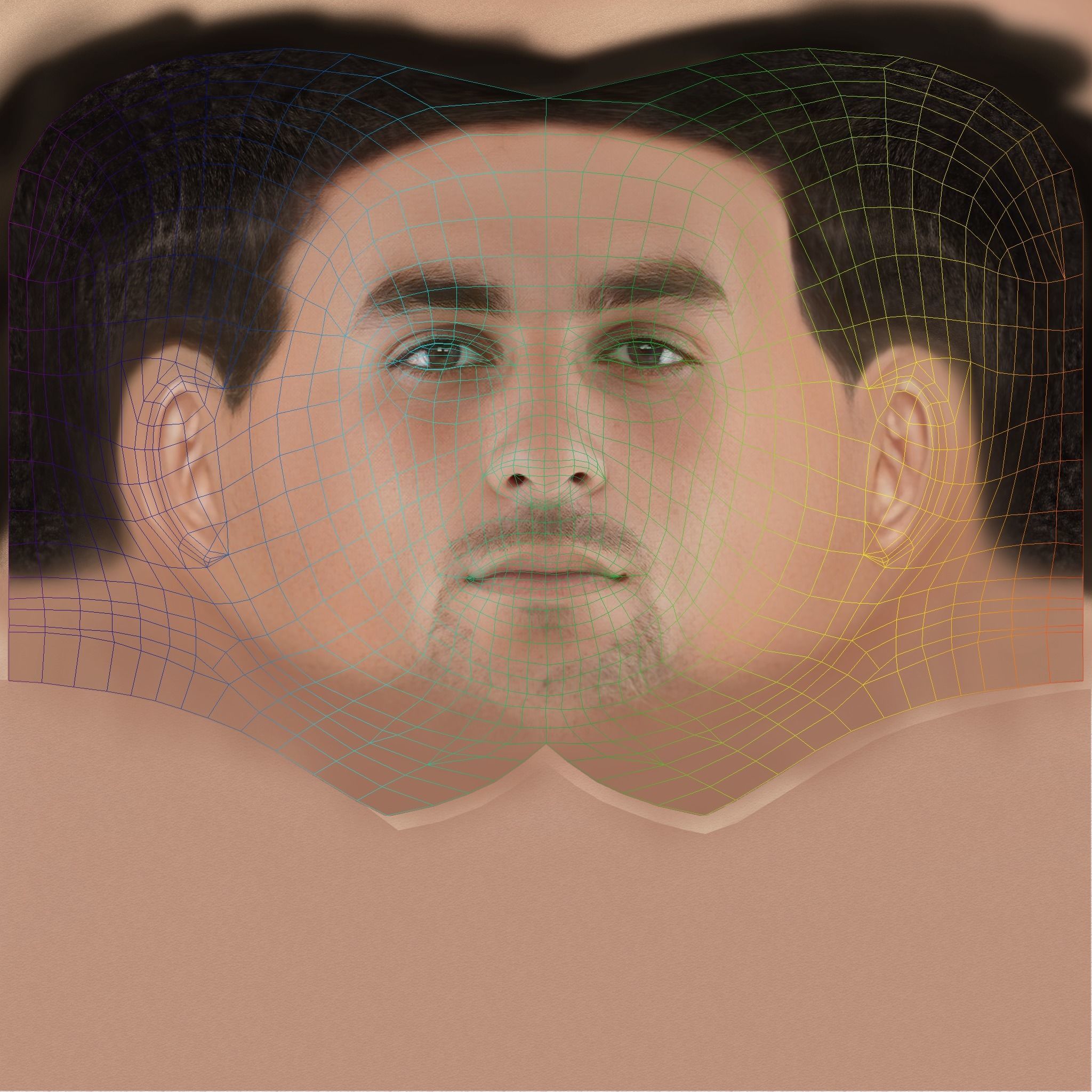 Ferran Torres Head - Low poly head for game Low-poly Low-poly 3D model_8