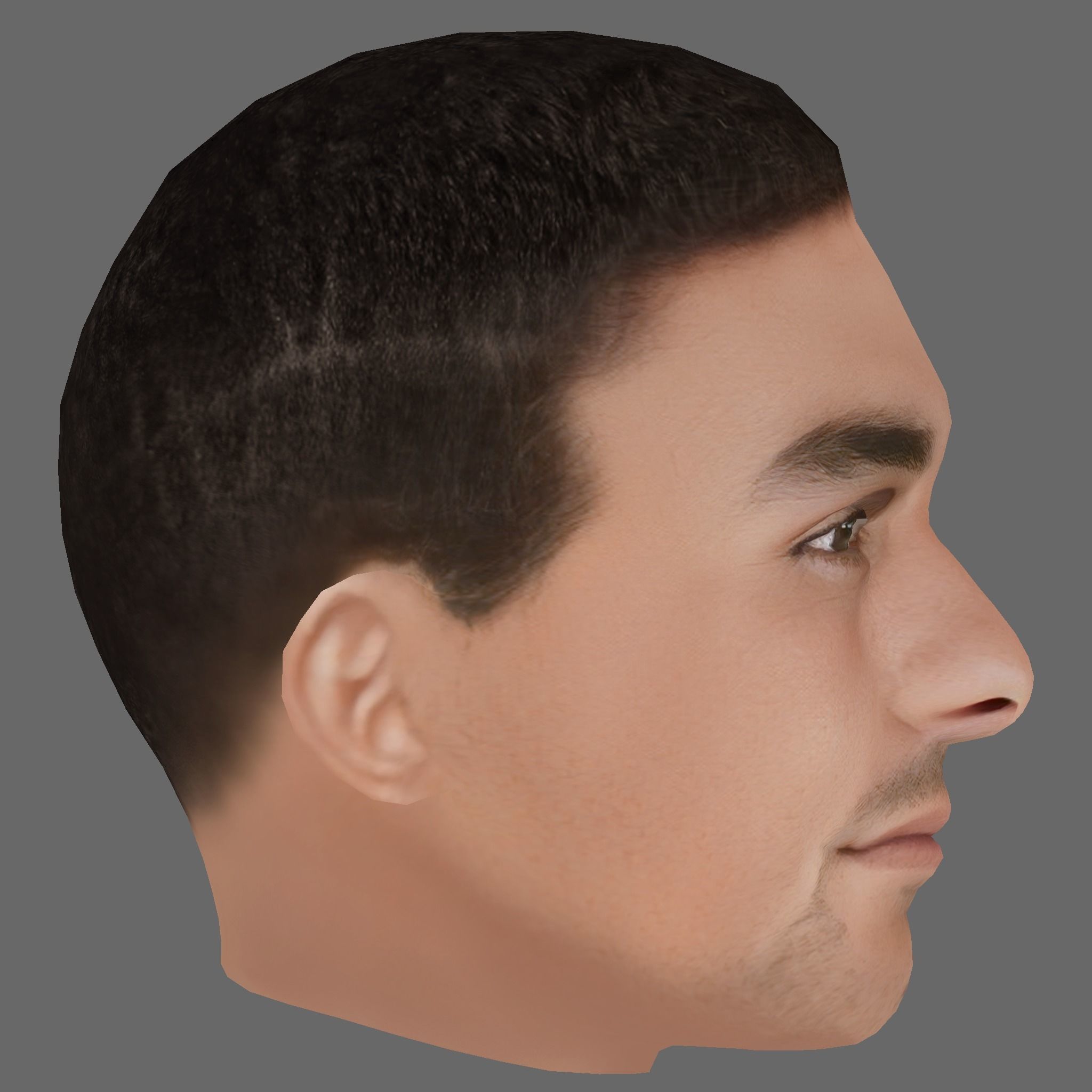 Ferran Torres Head - Low poly head for game Low-poly Low-poly 3D model_5