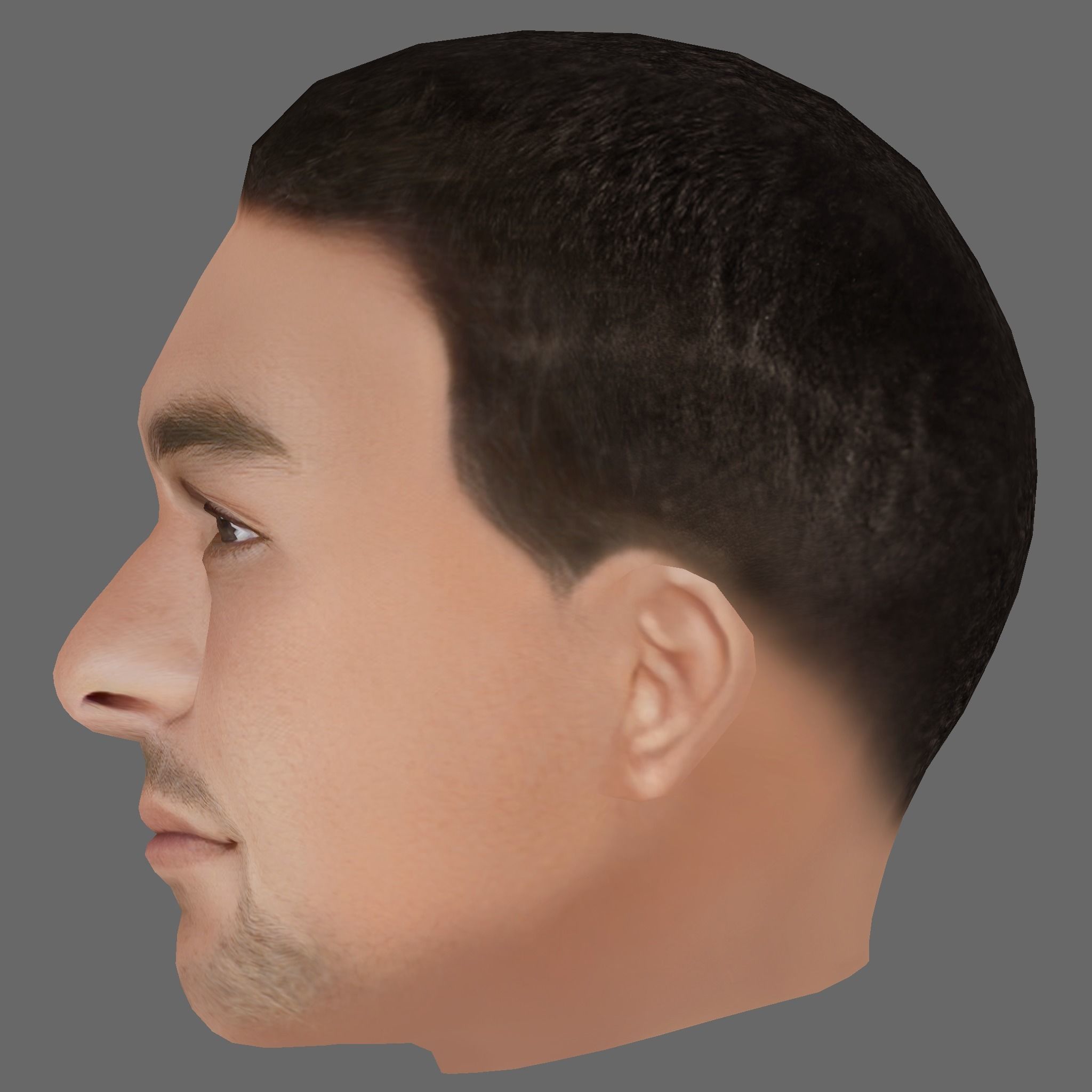 Ferran Torres Head - Low poly head for game Low-poly Low-poly 3D model_2