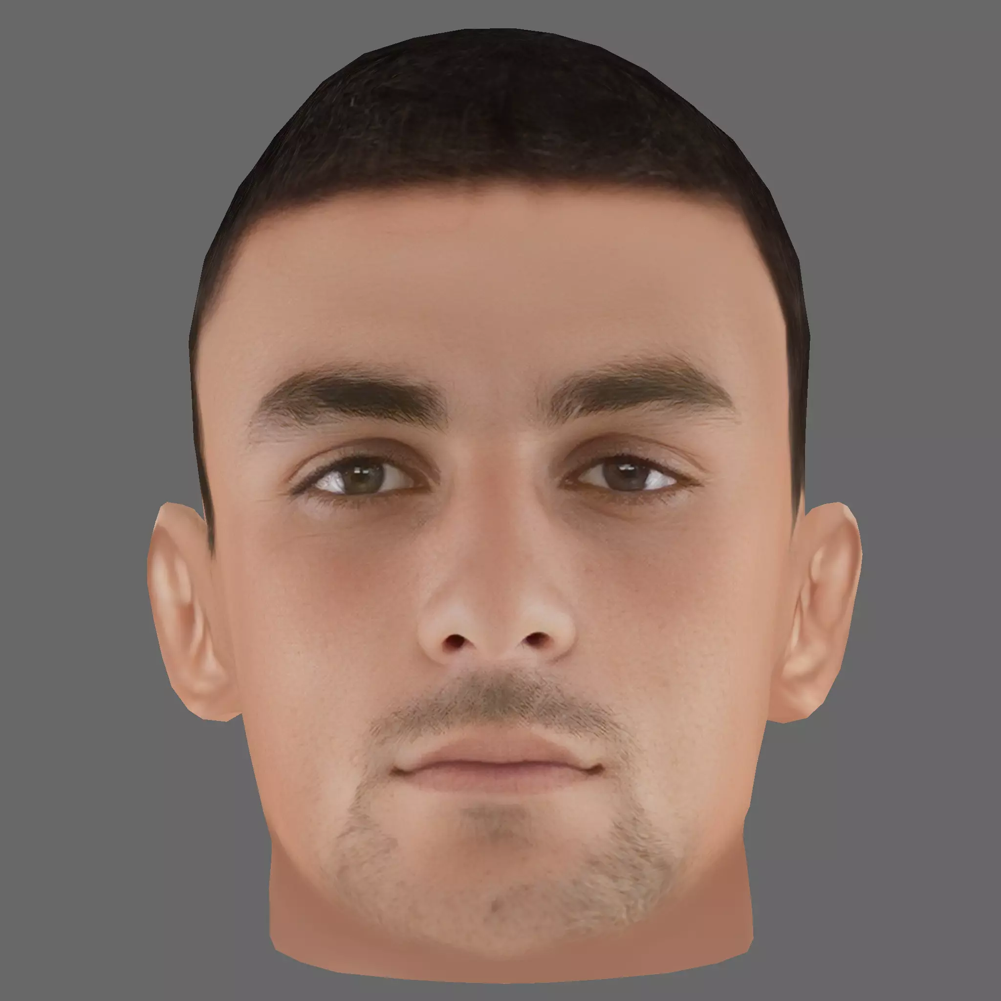 Ferran Torres Head - Low poly head for game Low-poly Low-poly 3D model_0