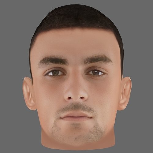 Ferran Torres Head - Low poly head for game Low-poly Low-poly 3D model