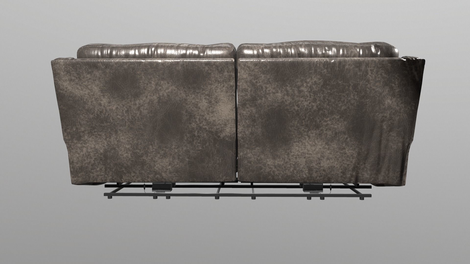 Grearview Charcoal 2 Seat Power Reclining Sofa chair Low-poly 3D model_3