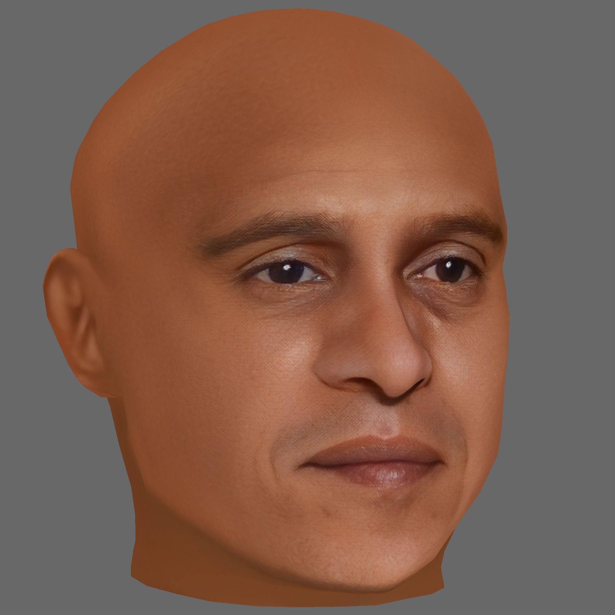 Roberto Carlos Head - Low poly head for game Low-poly Low-poly 3D model_6