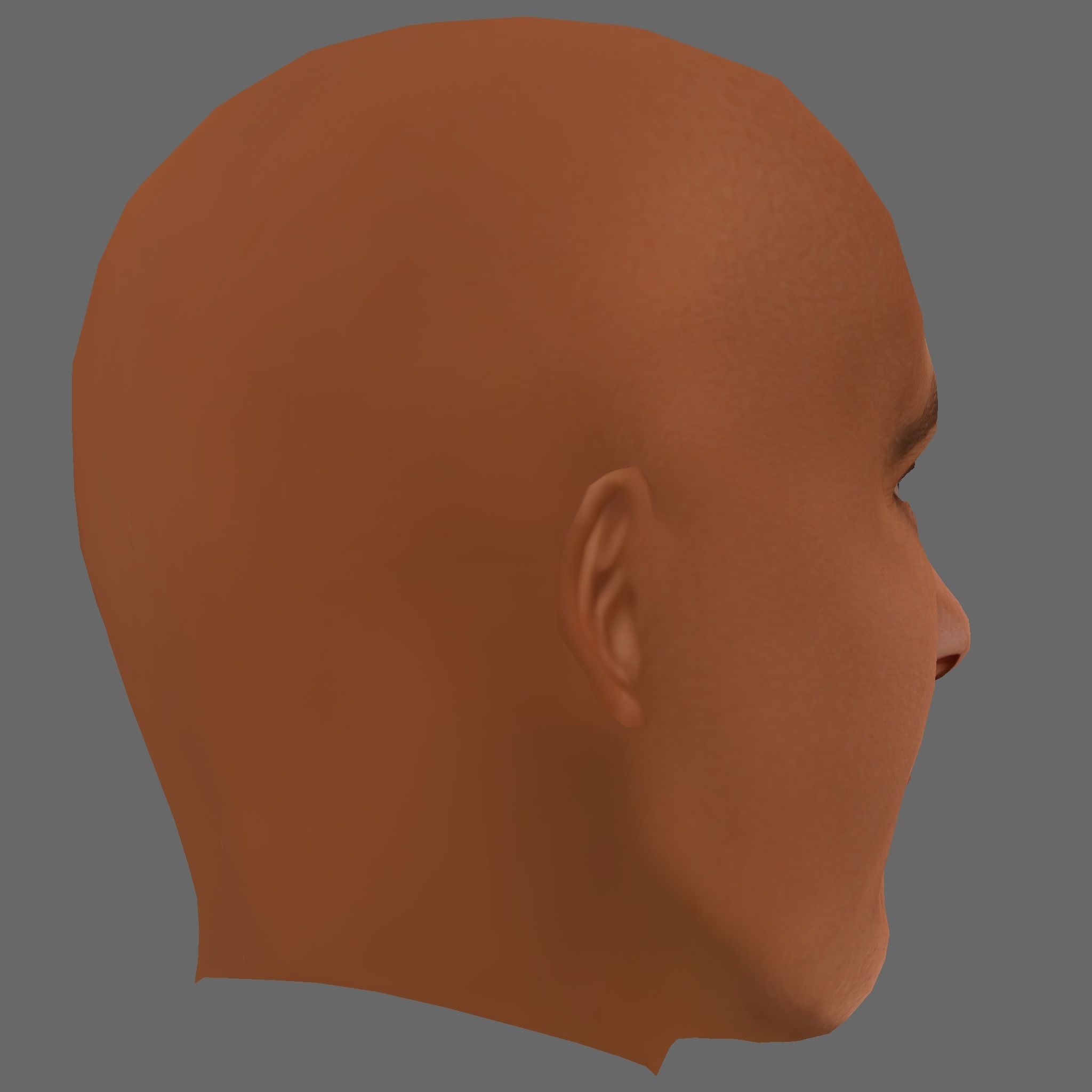 Roberto Carlos Head - Low poly head for game Low-poly Low-poly 3D model_4