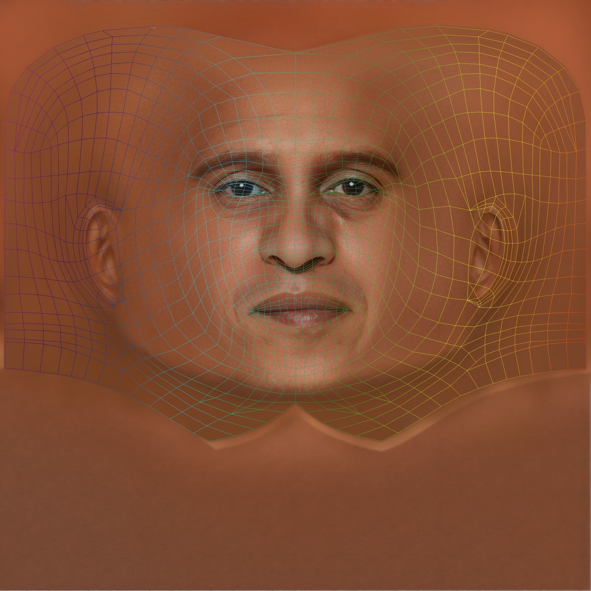 Roberto Carlos Head - Low poly head for game Low-poly Low-poly 3D model_8