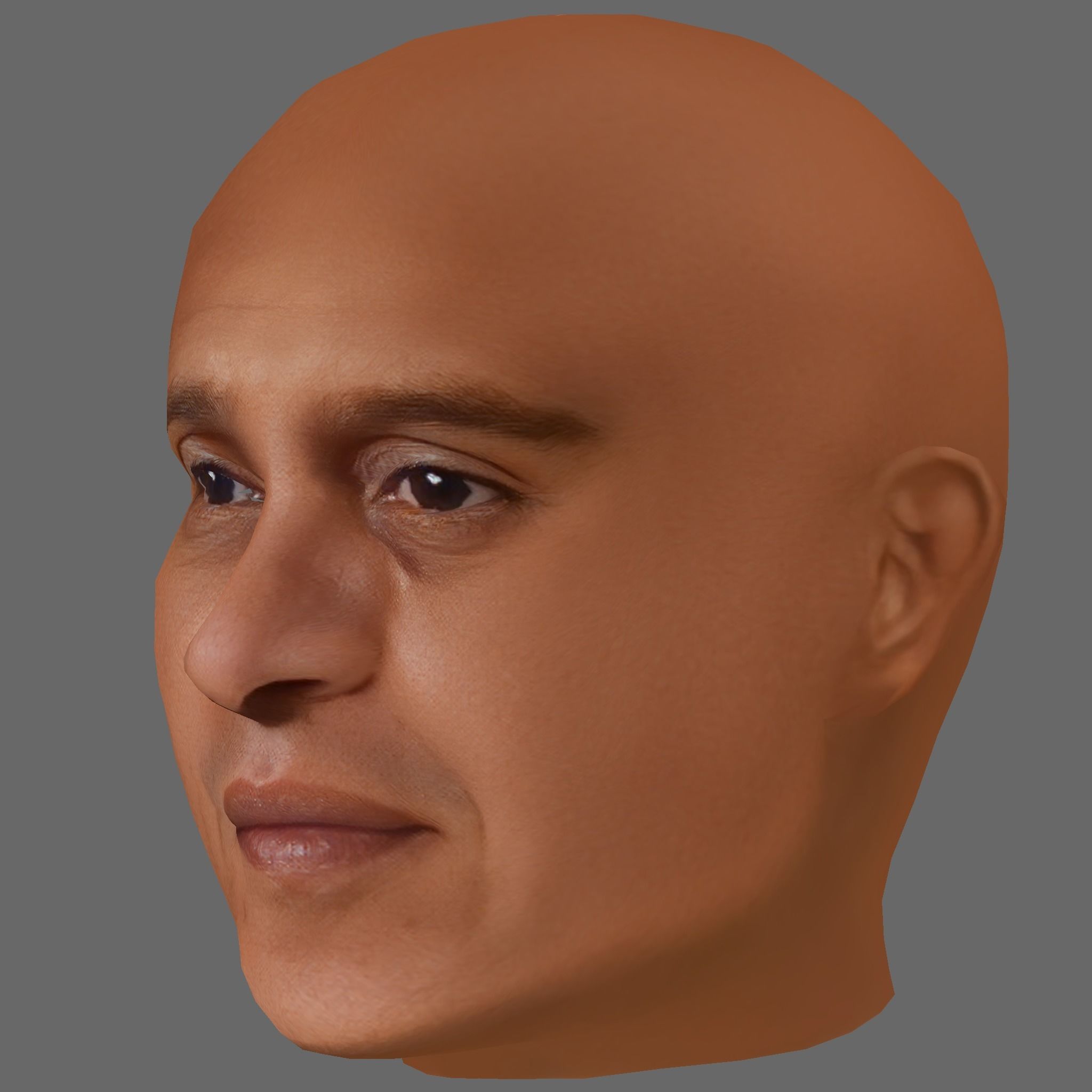 Roberto Carlos Head - Low poly head for game Low-poly Low-poly 3D model_1