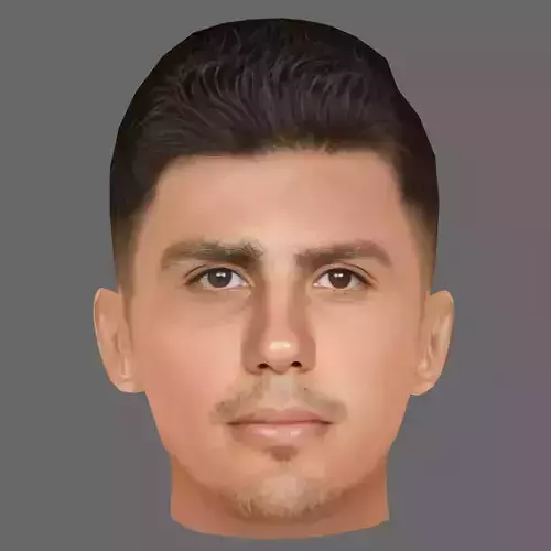 Rodrigo Hernandez  Head - Low poly head for game Low-poly
