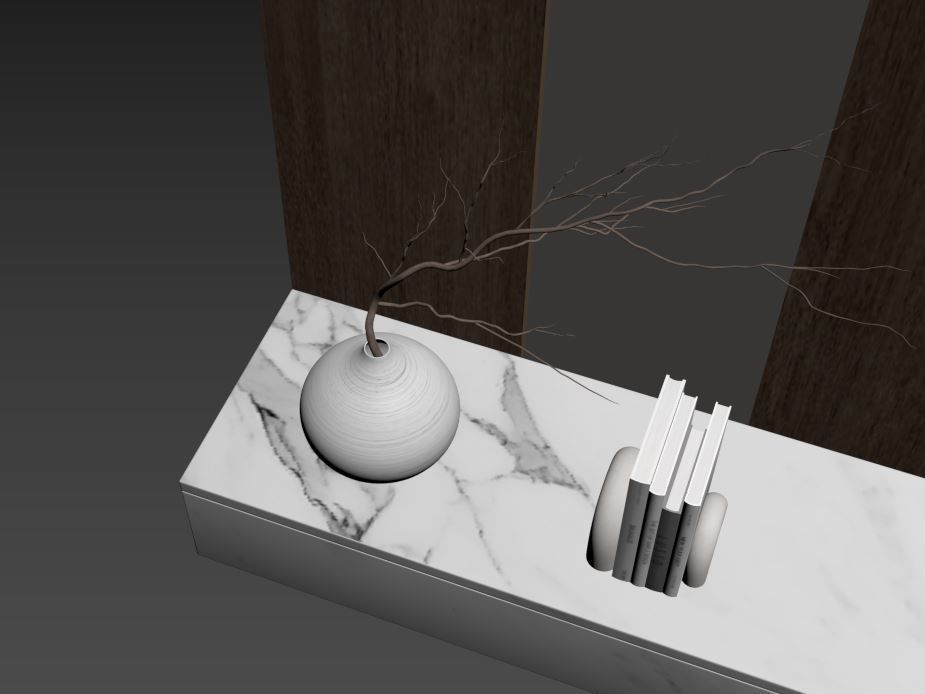 Tv wall set 07 3D model_17