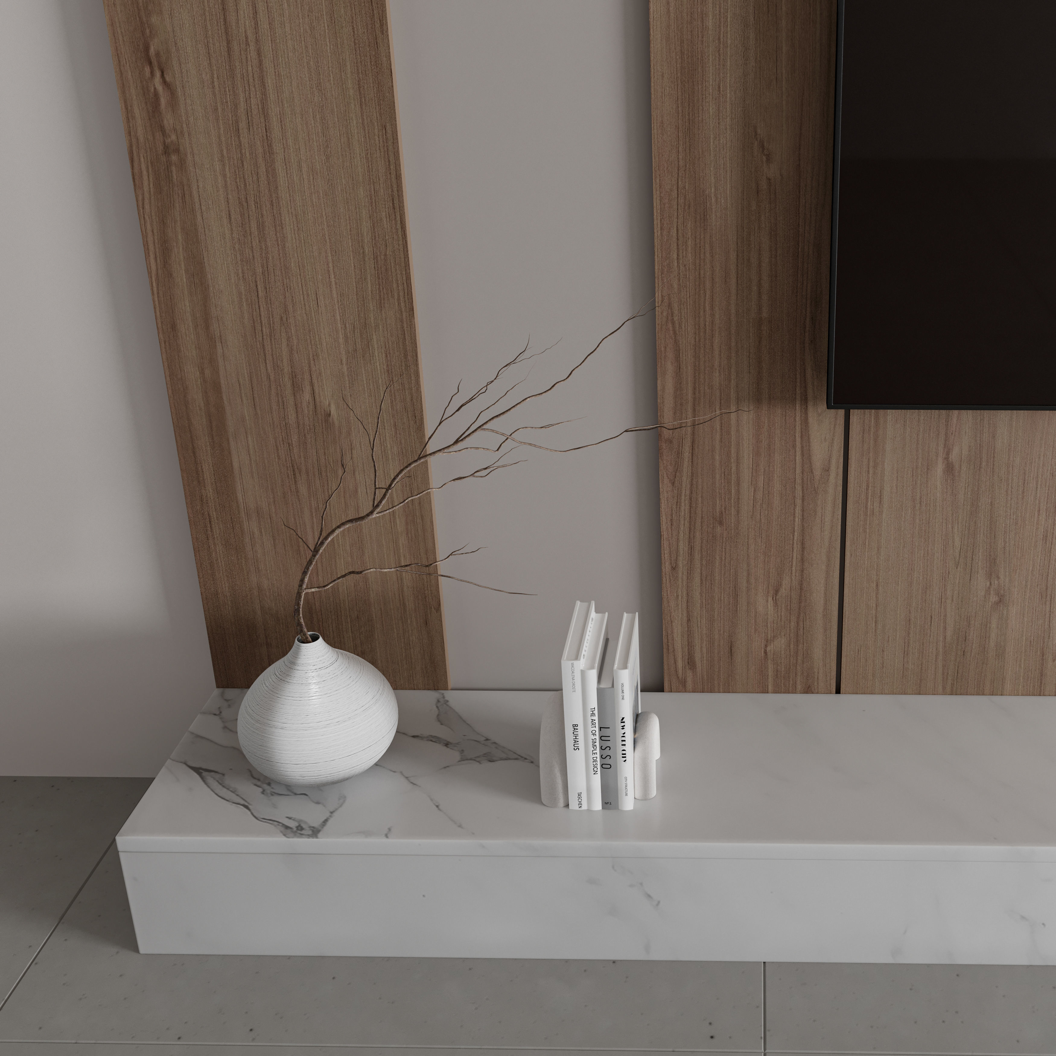 Tv wall set 07 3D model_3