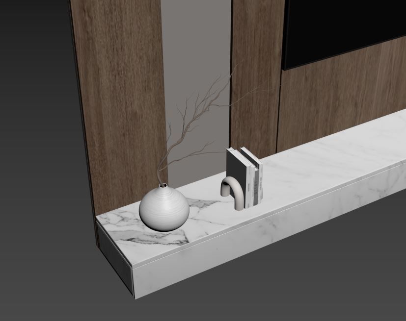 Tv wall set 07 3D model_14