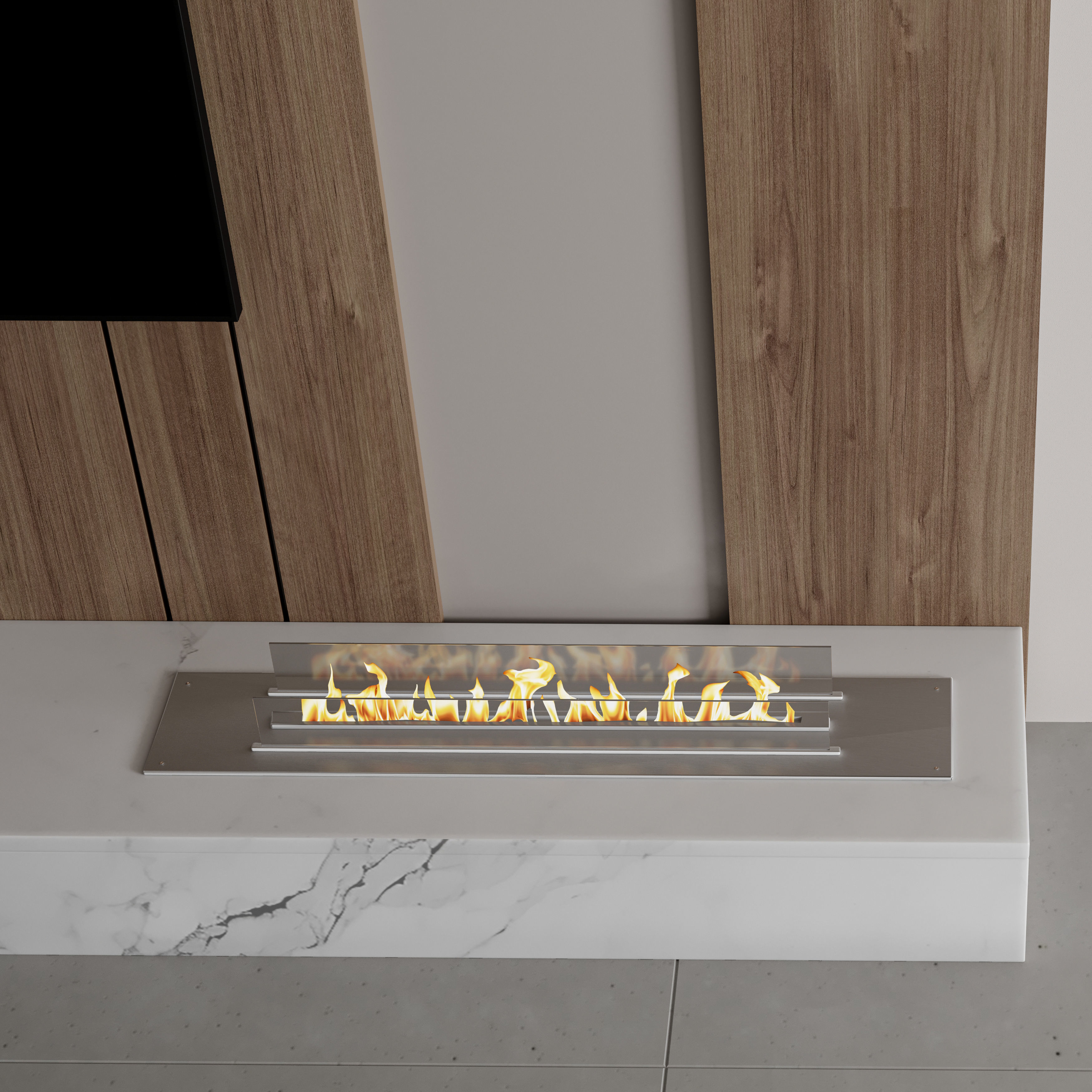 Tv wall set 07 3D model_5