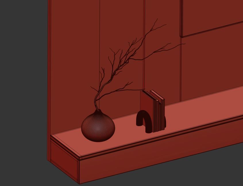 Tv wall set 07 3D model_18