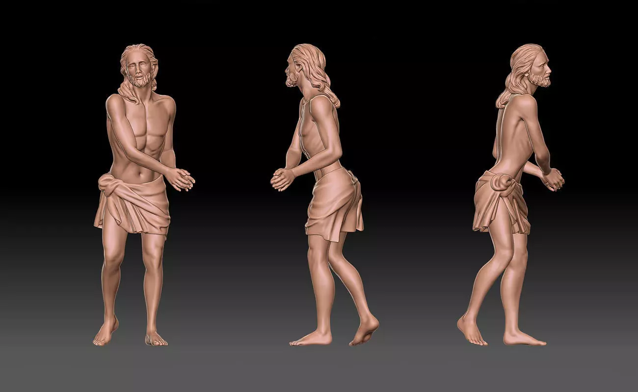 Jesus hands bound  3D print model_0