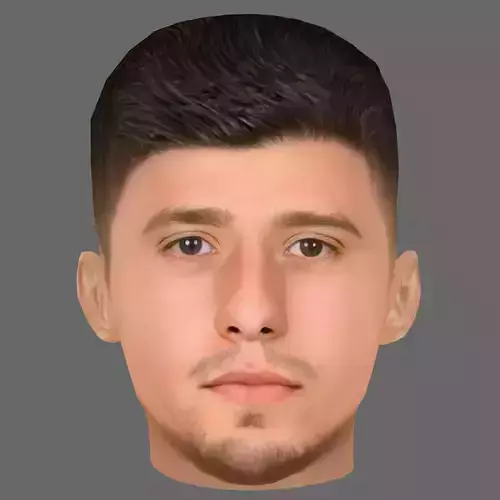 Ruben Dias Head - Low poly head for game Low-poly
