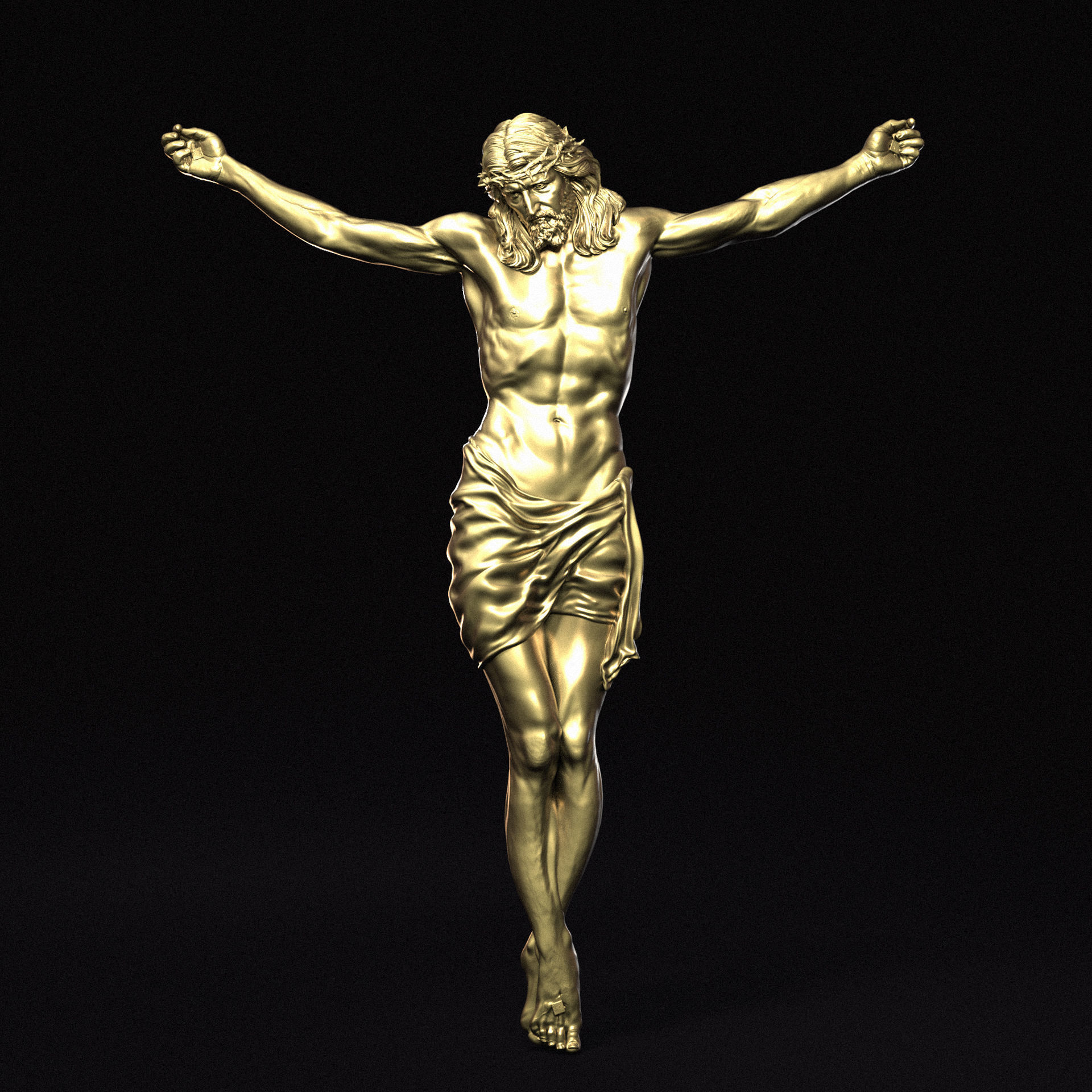 Crucified Jesus Christ 04 3D print model_1