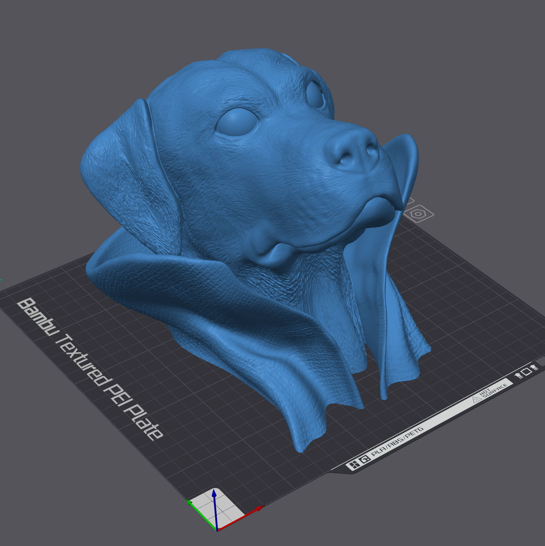 Labrador with Collar Cape on Pedestal 3D print model_6