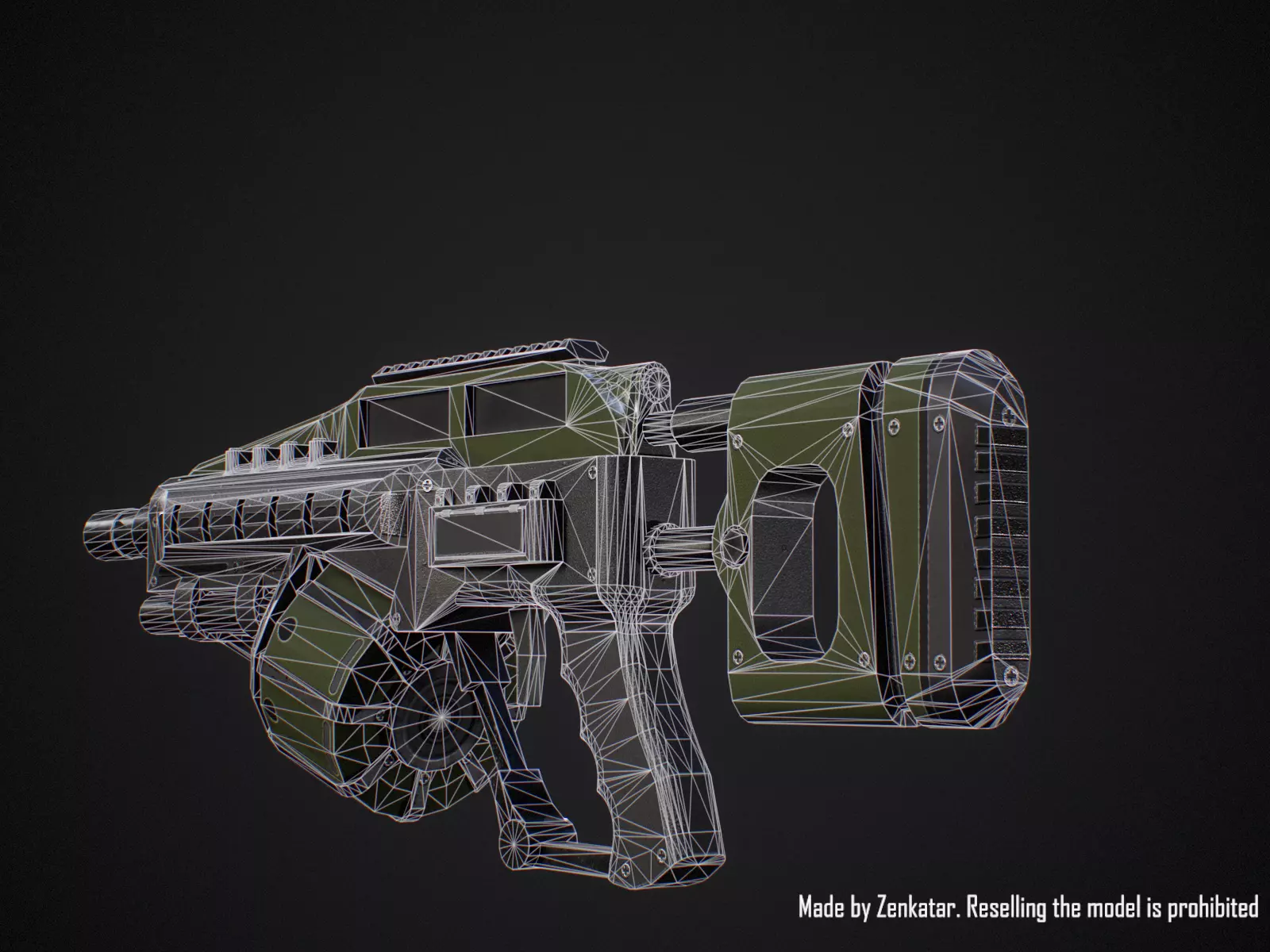 Sci-fi military robot soldier gameready unity unreal engine Low-poly 3D model_31