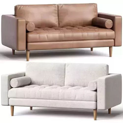 Dennes Leather Sofa