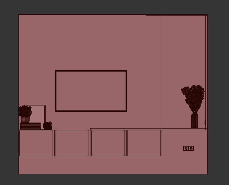 Bedroom Furniture Composition 07 3D model_14