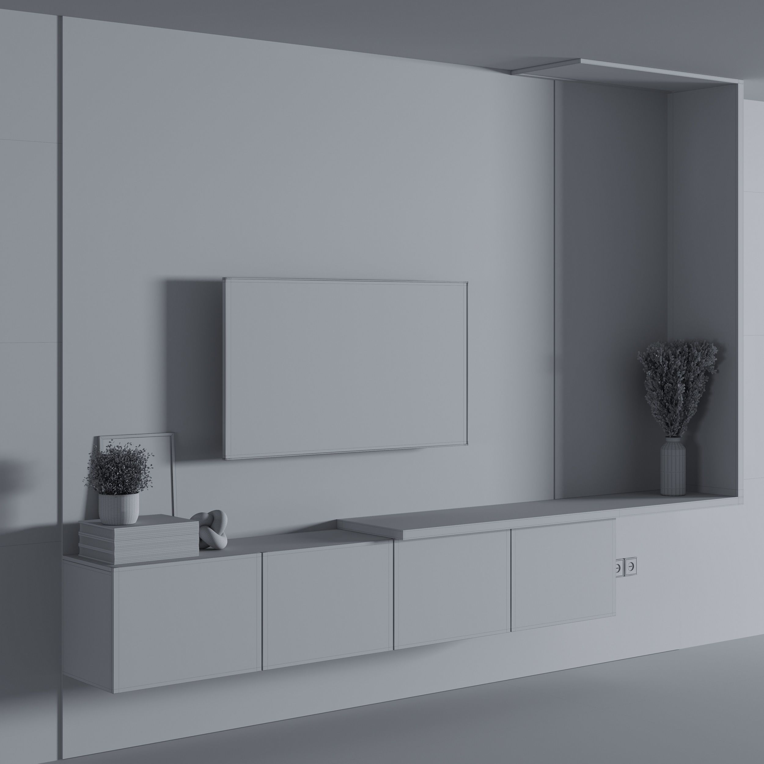 Bedroom Furniture Composition 07 3D model_6