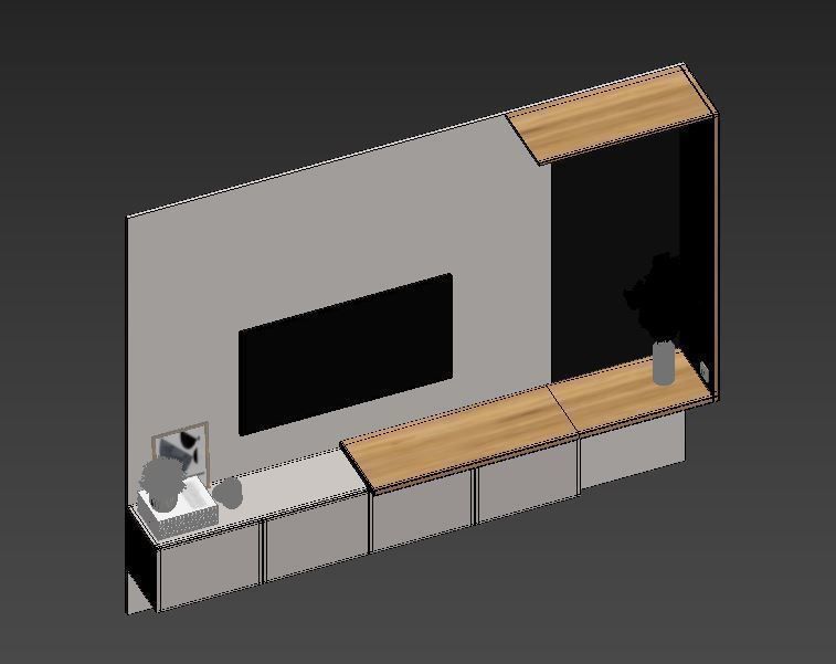 Bedroom Furniture Composition 07 3D model_8