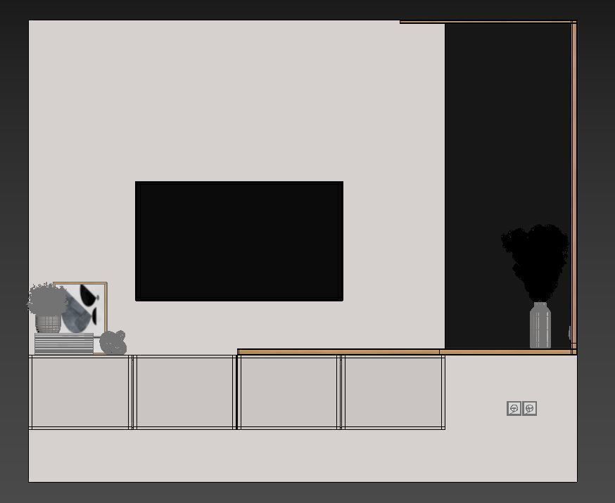 Bedroom Furniture Composition 07 3D model_7