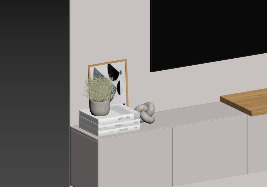 Bedroom Furniture Composition 07 3D model_11