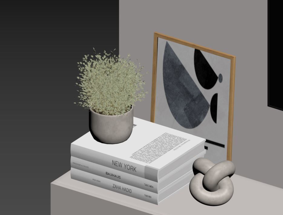 Bedroom Furniture Composition 07 3D model_12