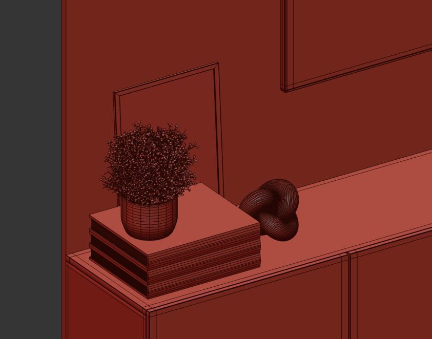 Bedroom Furniture Composition 07 3D model_17