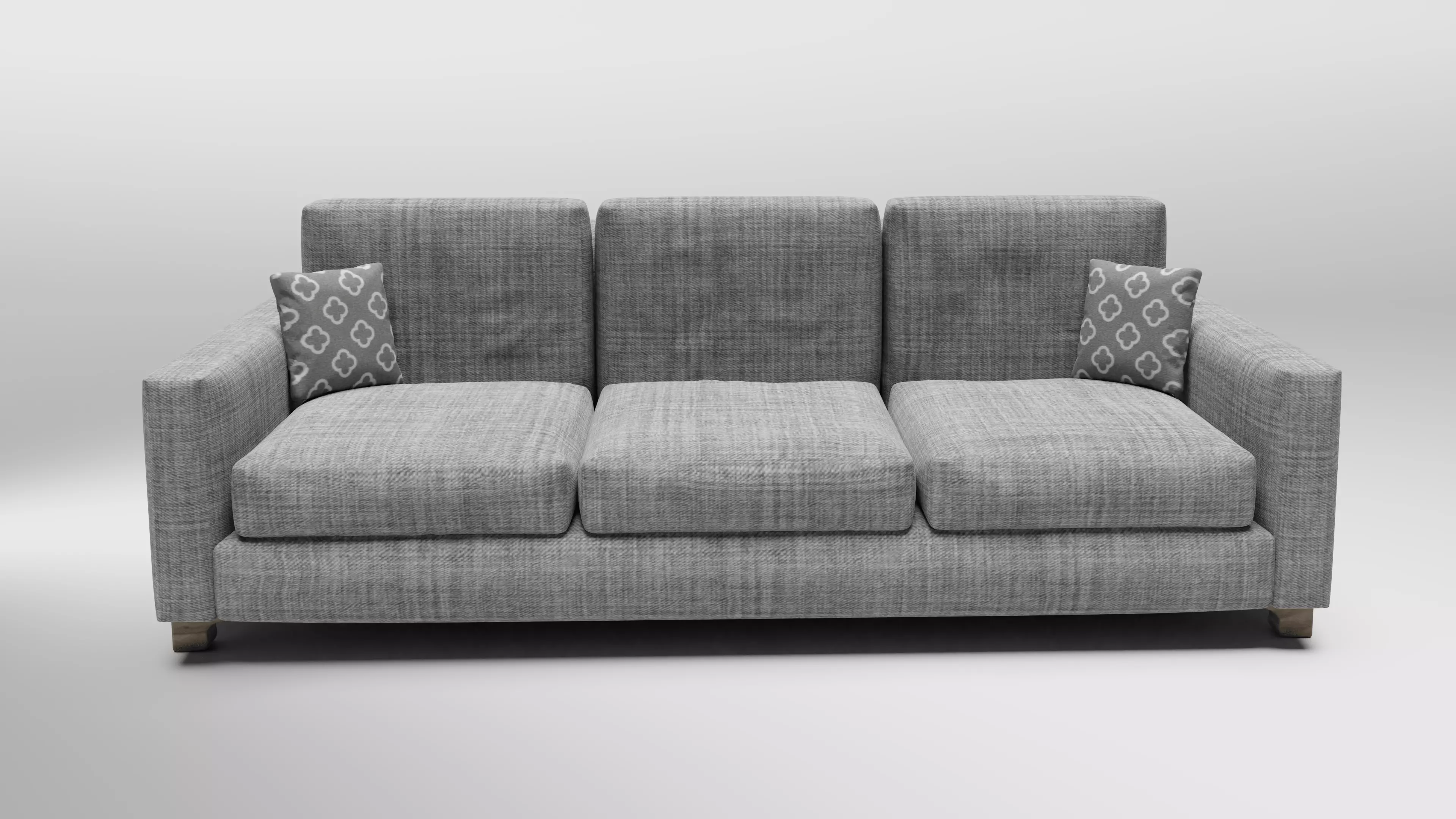 Sofa Furniture Low-poly 3D model_0