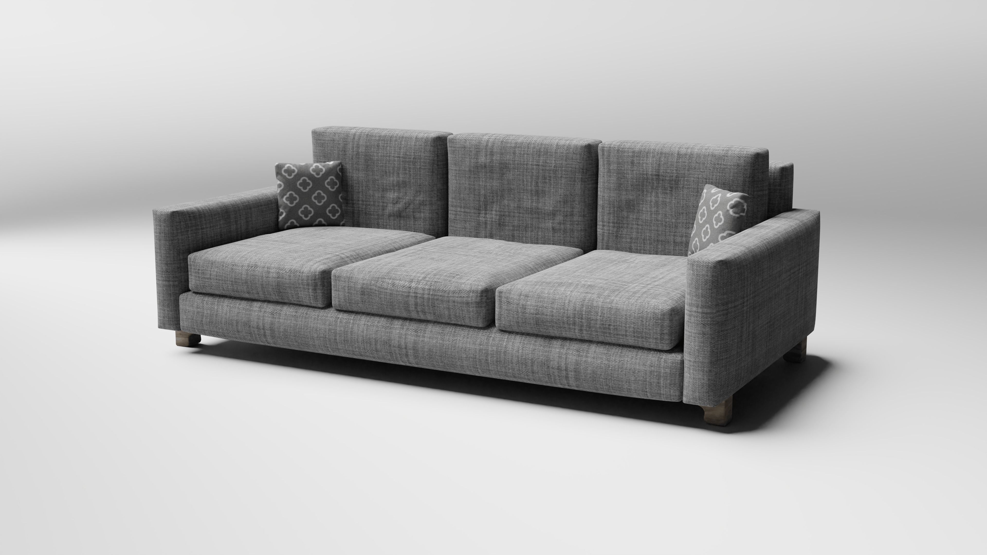Sofa Furniture Low-poly 3D model_1