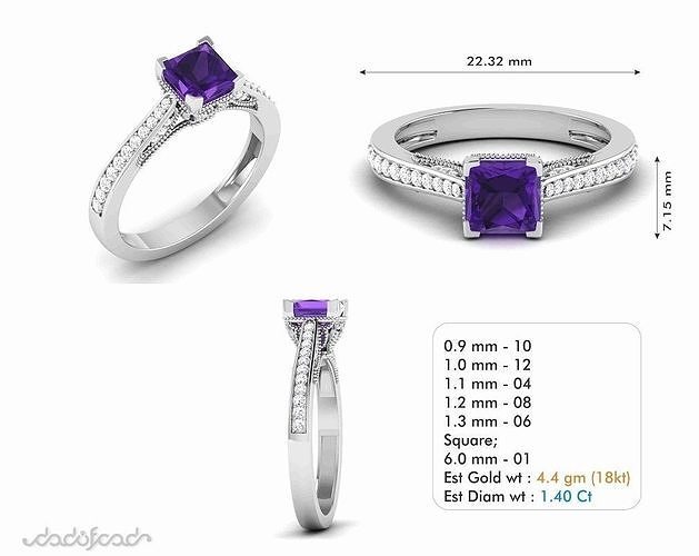 DIMOND RING - 6530 3D print model