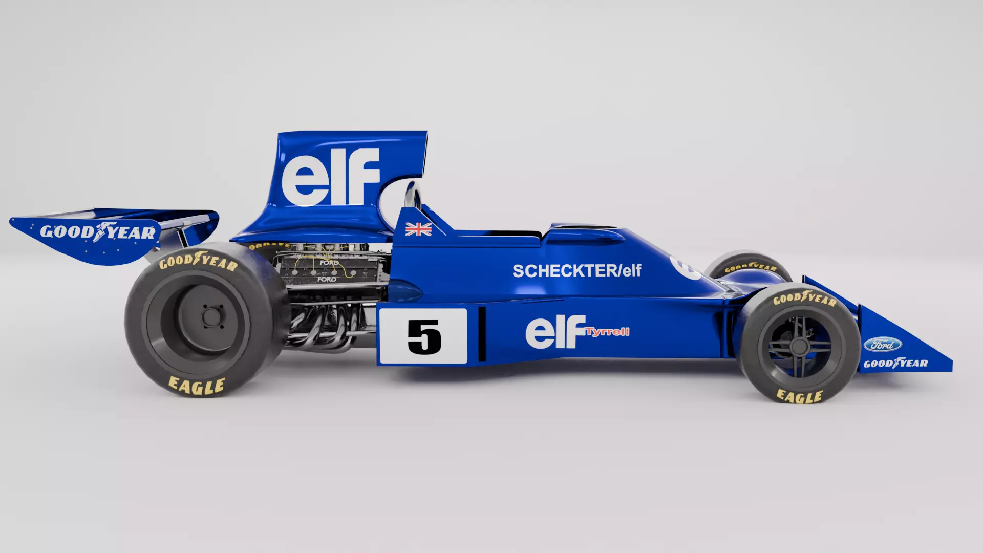 Tyrrell 007 F1 car 3D model | CGTrader
