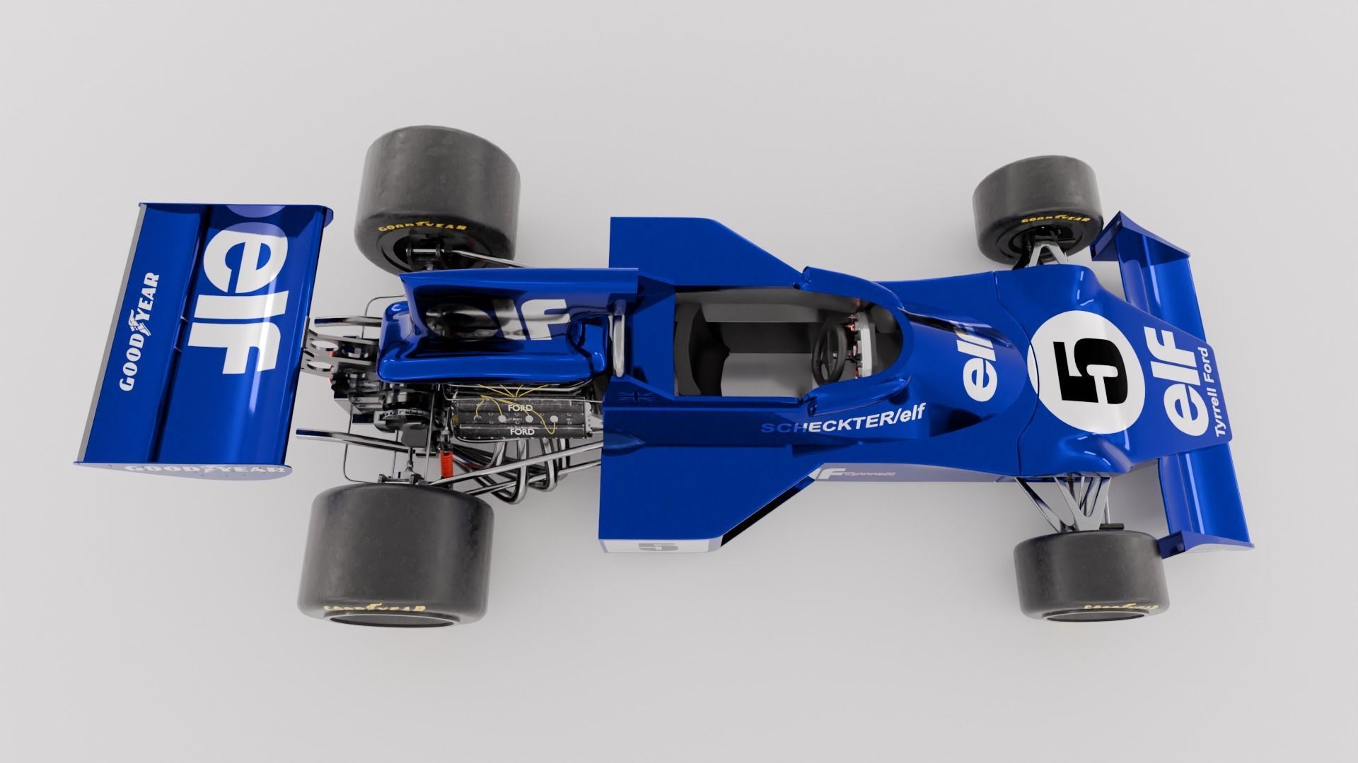 Tyrrell 007 F1 car 3D model_4