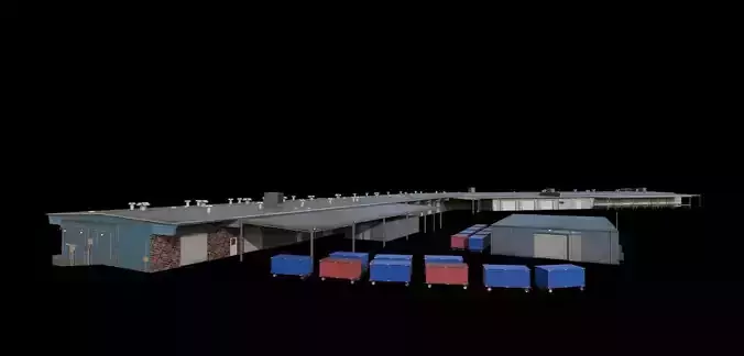 3D Building Low Poly Office