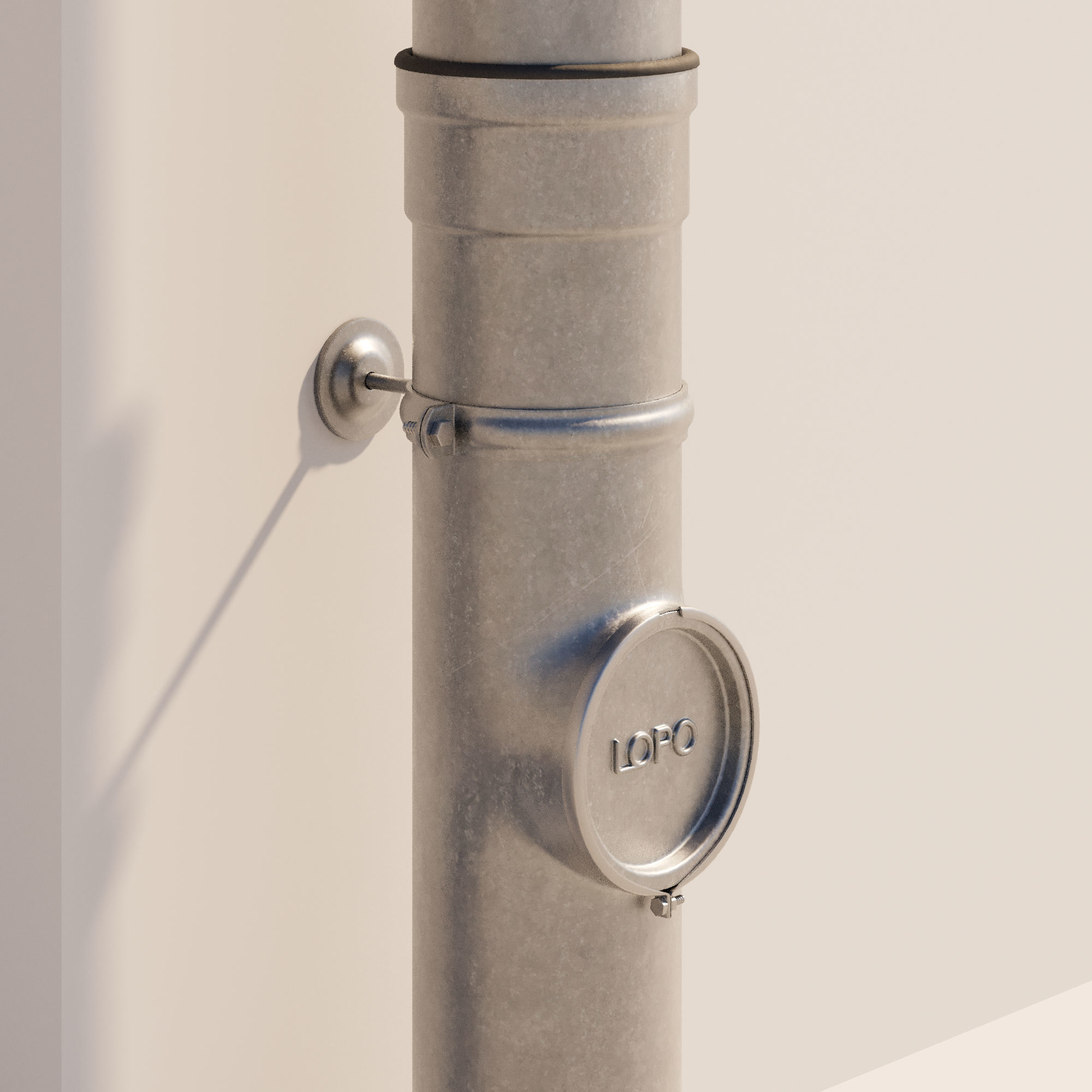 German Gutter System 3D model_11