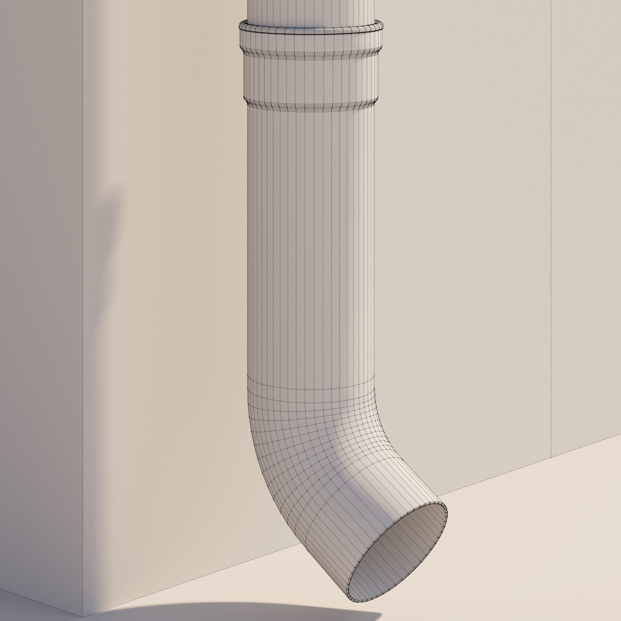 German Gutter System 3D model_17