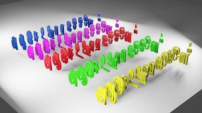 TAMIL LETTERS  3D model