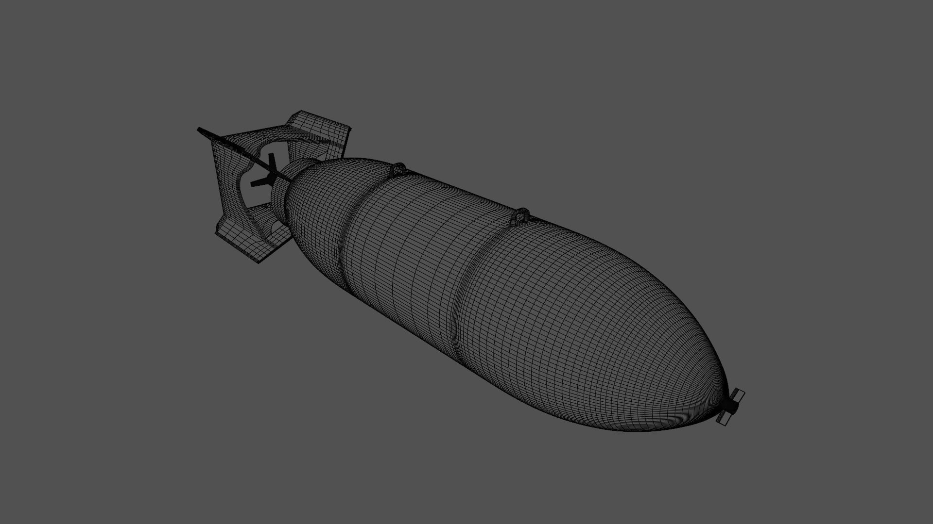 1000lbs bomb WW2 3D model_6